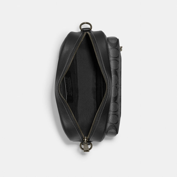 NWT Coach Outlet Elias Crossbody In Signature Canvas - Picture 3 of 5